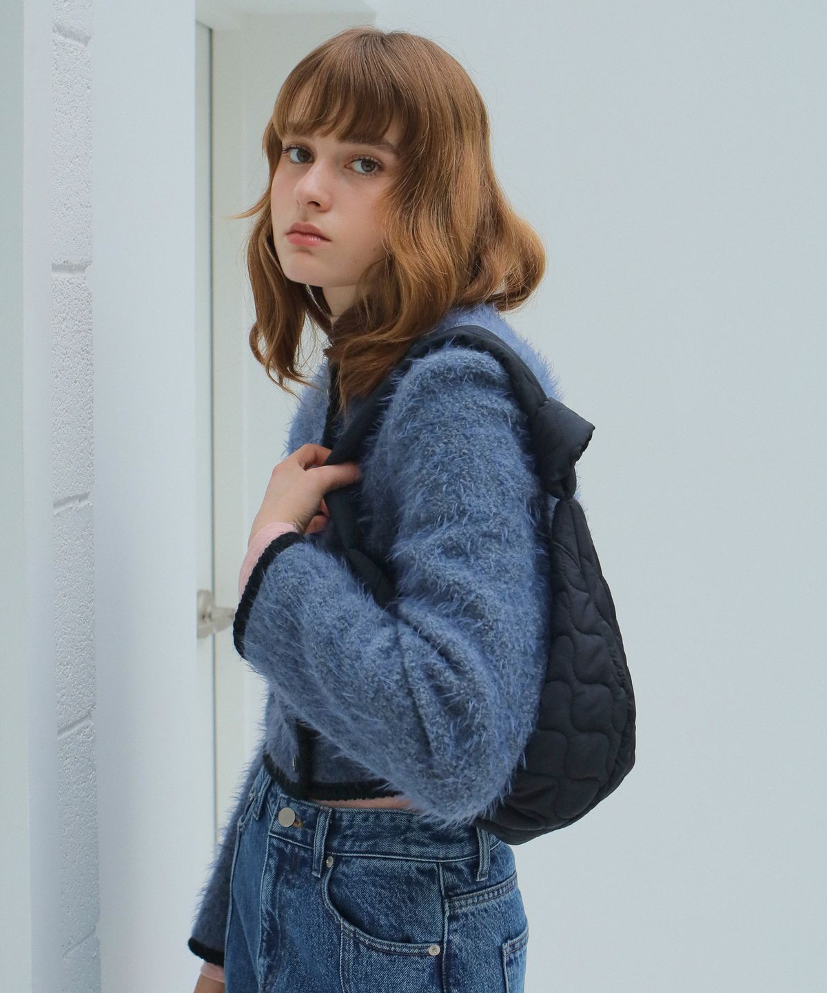 폴앤앨리스(PAUL&ALICE) QUILTED SHOULDER BAG / BLACK