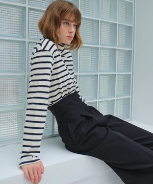 STRIPE TURTLENECK / 4COLORS
