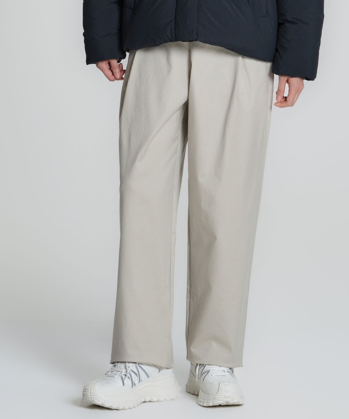 스노우피크 어패럴(SNOWPEAK APPAREL) 클랜드 우먼스 원턱 와이드 팬츠 Light Beige (S23FWDPT13)