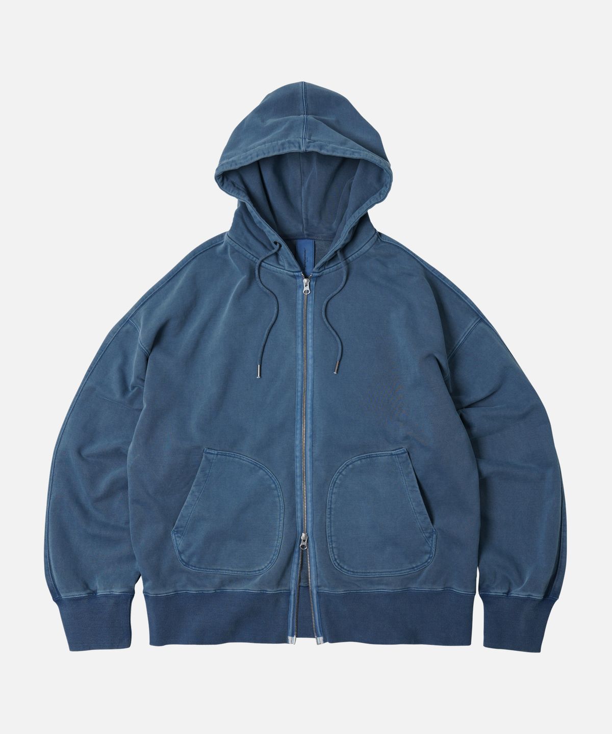 프리즘웍스(FRIZMWORKS) OG PIGMENT DYEING HOOD ZIPUP PARKA _ BLUE