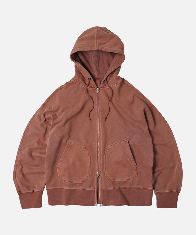 OG PIGMENT DYEING HOOD ZIPUP PARKA _ BRICK