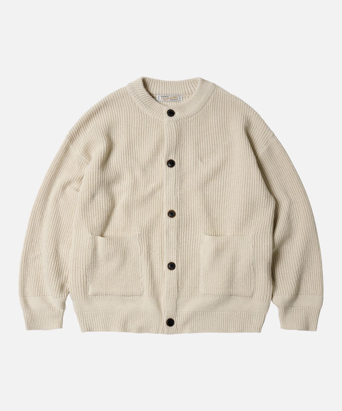 프리즘웍스(FRIZMWORKS) HEAVY WOOL ROUND CARDIGAN _ CREAM