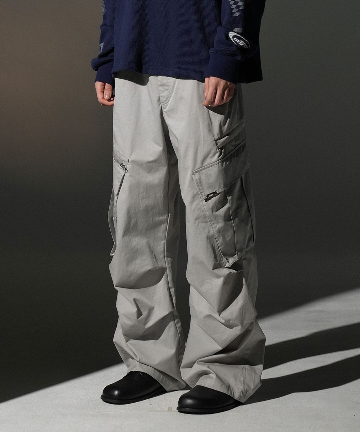 그레일즈(GRAILZ) BIG CARGO PANTS [LIGHT GREY]
