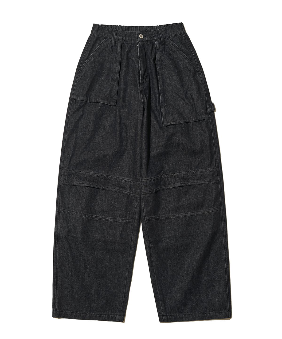 빅유니온(BIG UNION) UNBALANCE FATIGUE PANTS (DENIM) / BLACK DENIM