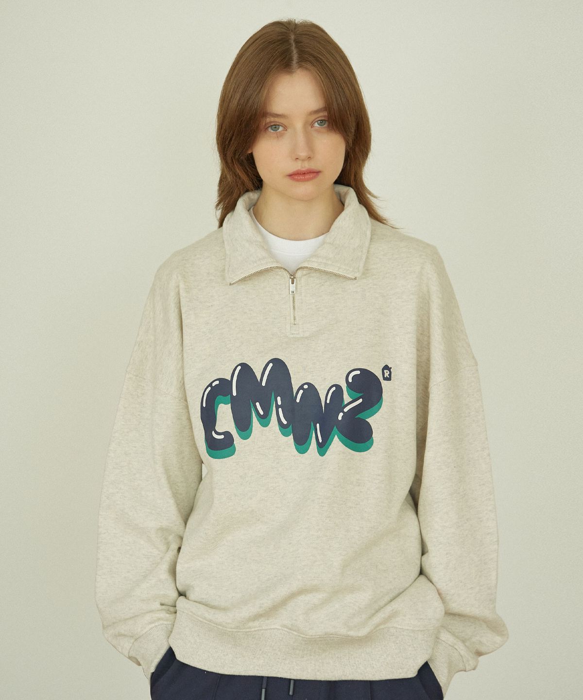 꼬모니노즈(COMONINOZ) CMNZ HALF ZIPUP SWEATSHIRTS [3 COLOR]