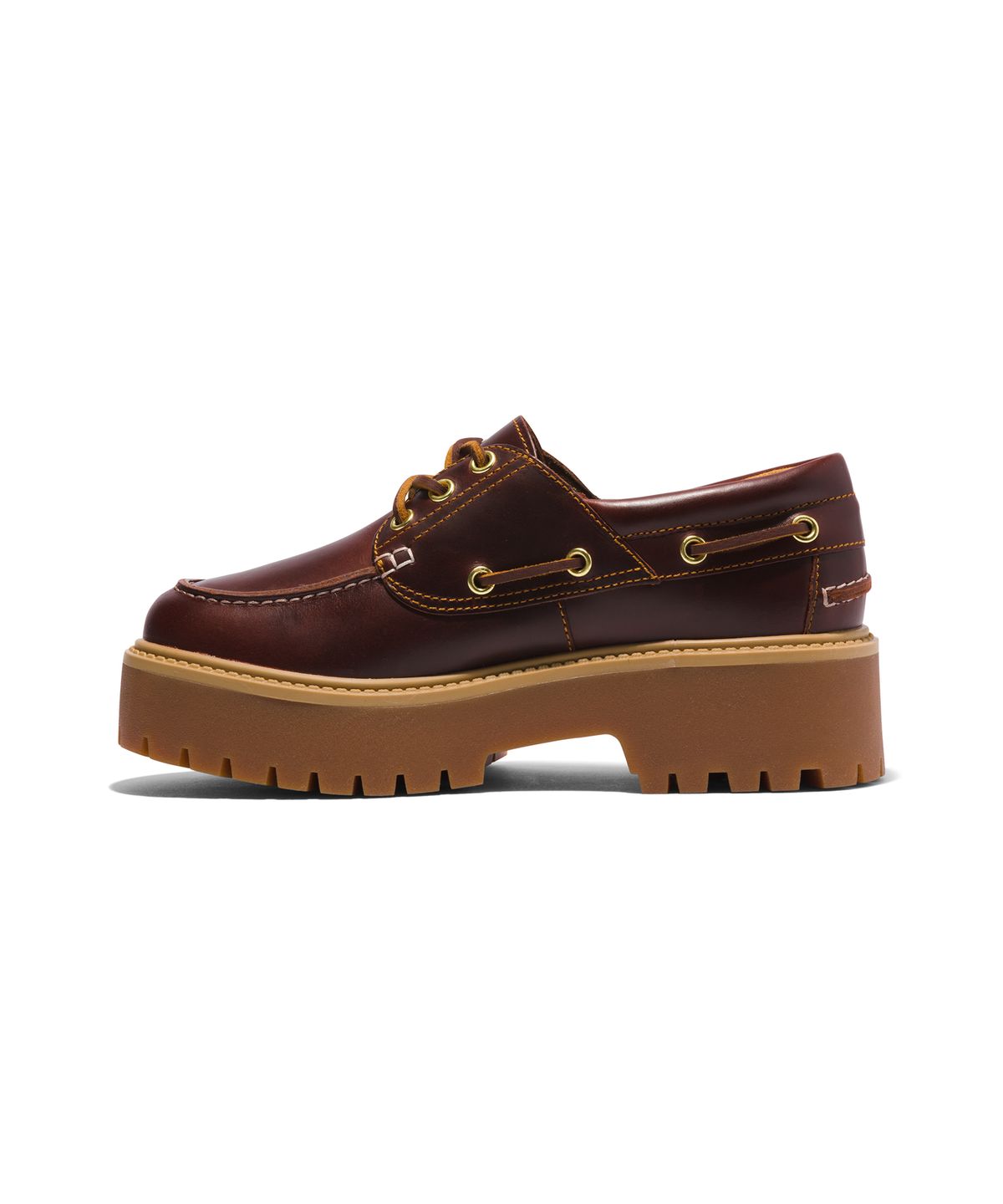 팀버랜드(TIMBERLAND) (여성) 3아이 프리미엄 플랫폼 보트슈즈 - 버건디 / A2QDM-D57