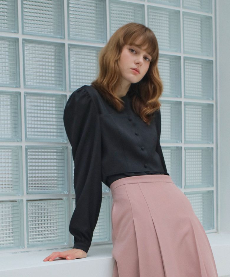 BUSTIER BLOUSE / BLACK