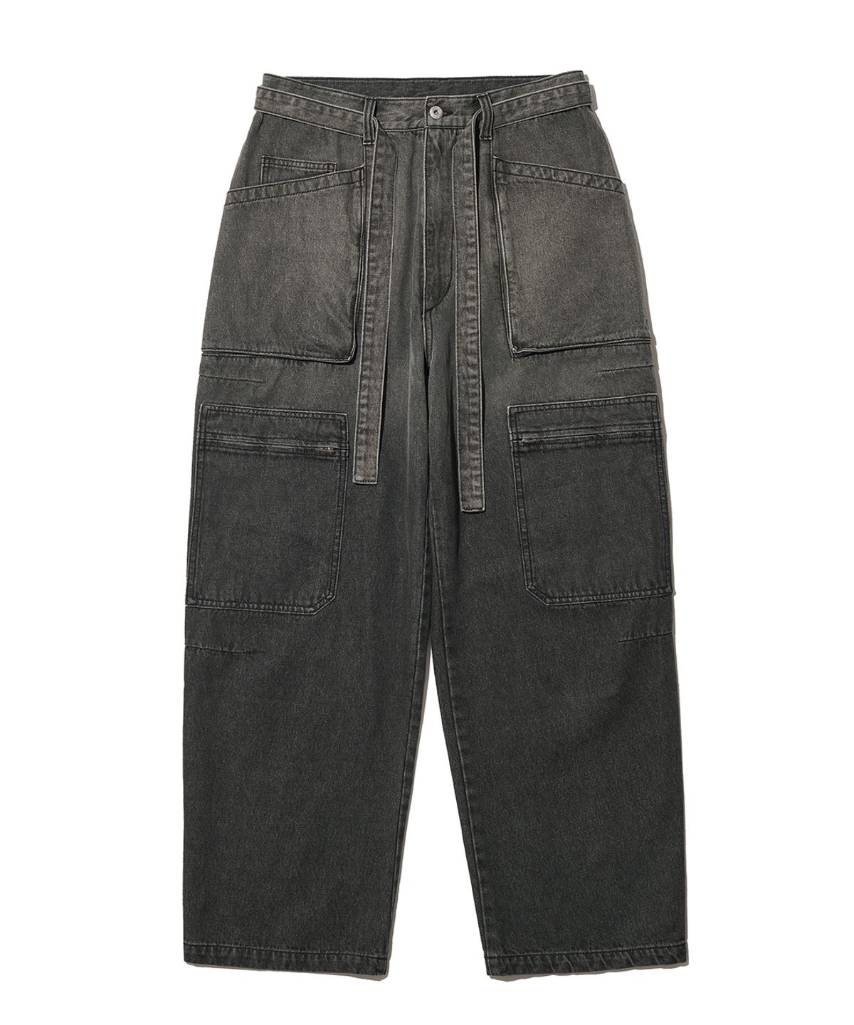 빅유니온(BIG UNION) GRADATION DOUBLE POCKET PANTS / BLACK