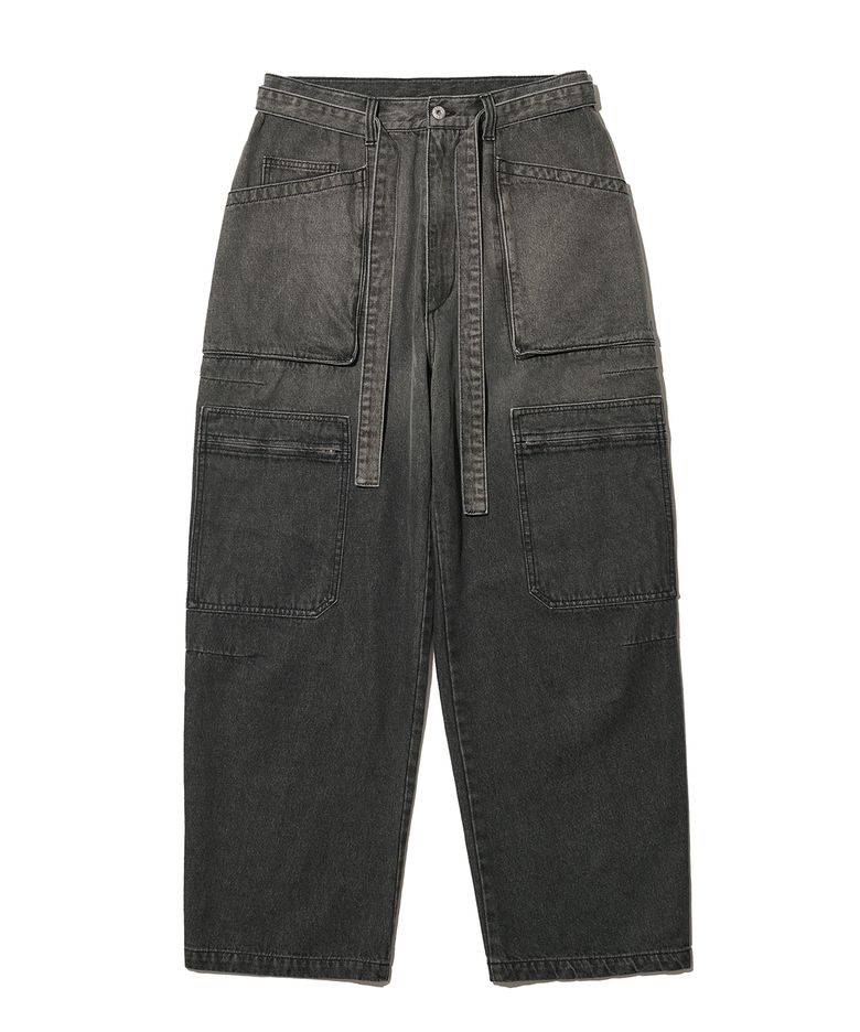 GRADATION DOUBLE POCKET PANTS / BLACK