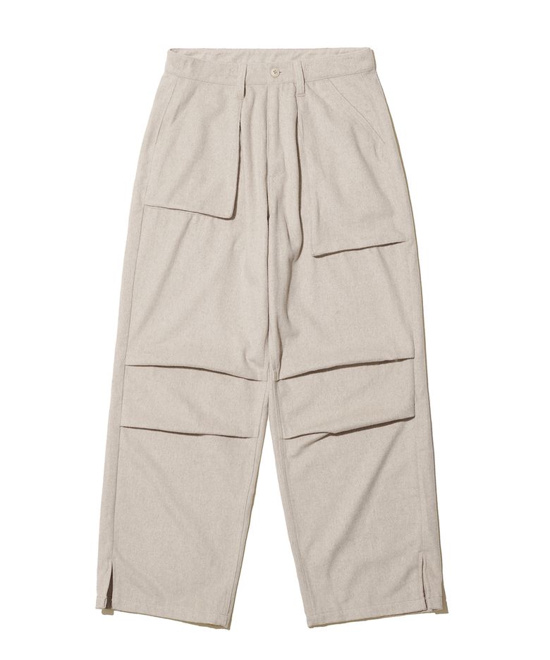WOOL PARACHUTE PANTS / OATMEAL