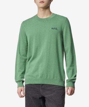 라운드넥 니트 스웨터 - 그린 / COGUQH23213TKI