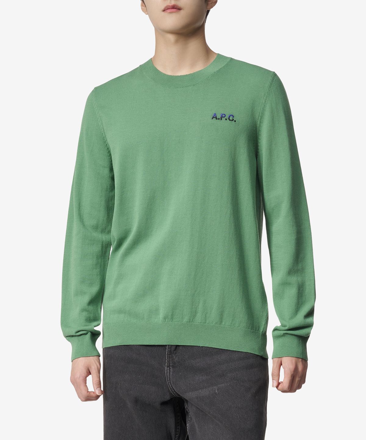아페쎄(A.P.C.) 라운드넥 니트 스웨터 - 그린 / COGUQH23213TKI