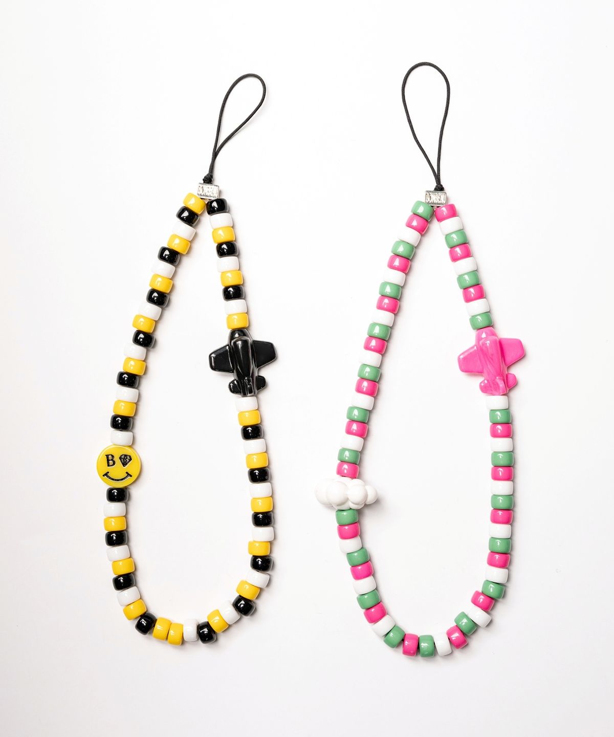 봉보(BONBEAU) Smile airplane cloud color beads strap 스마일 비행기 구름 비즈 폰 스트랩 핸드폰줄