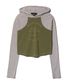 SLEEVELESS STRIPE LIGHT HOODIE (KHAKI)