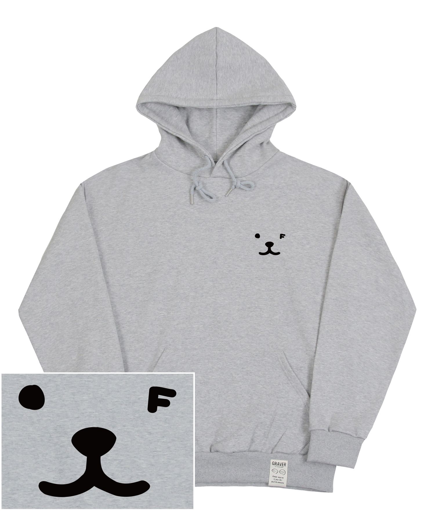 [GRAVER]★PUPPY FACE SMALL DRAWING SMILE HOODIE MUSINSA | GRAVER [UNISEX] Puppy Face Small Drawing Smile