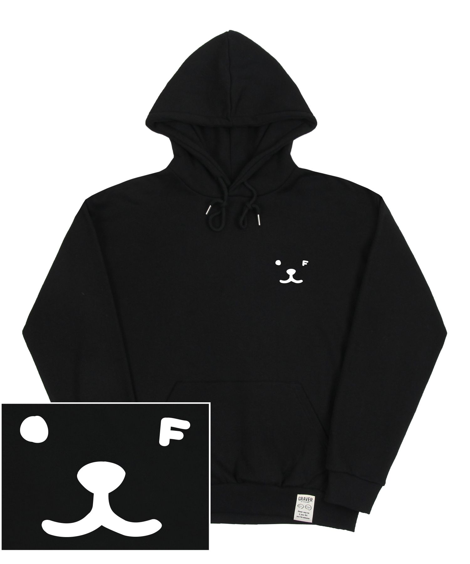 MUSINSA | GRAVER [UNISEX] Puppy Face Small Drawing Smile