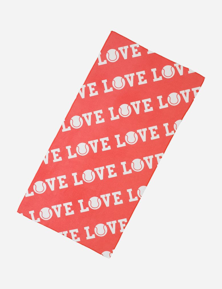 LOVE 테니스 스포츠 와플 타올_레드