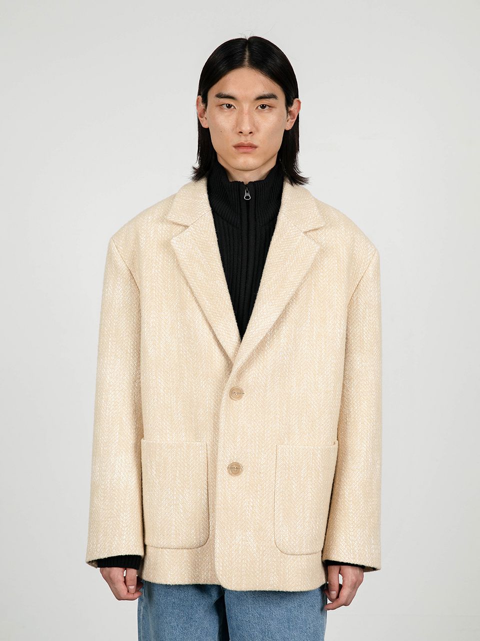 AMOMENTO☆23FW OVERSIZED WOOL JACKET MUSINSA公式 | AMOMENTO OVERSIZED WOOL JACKET