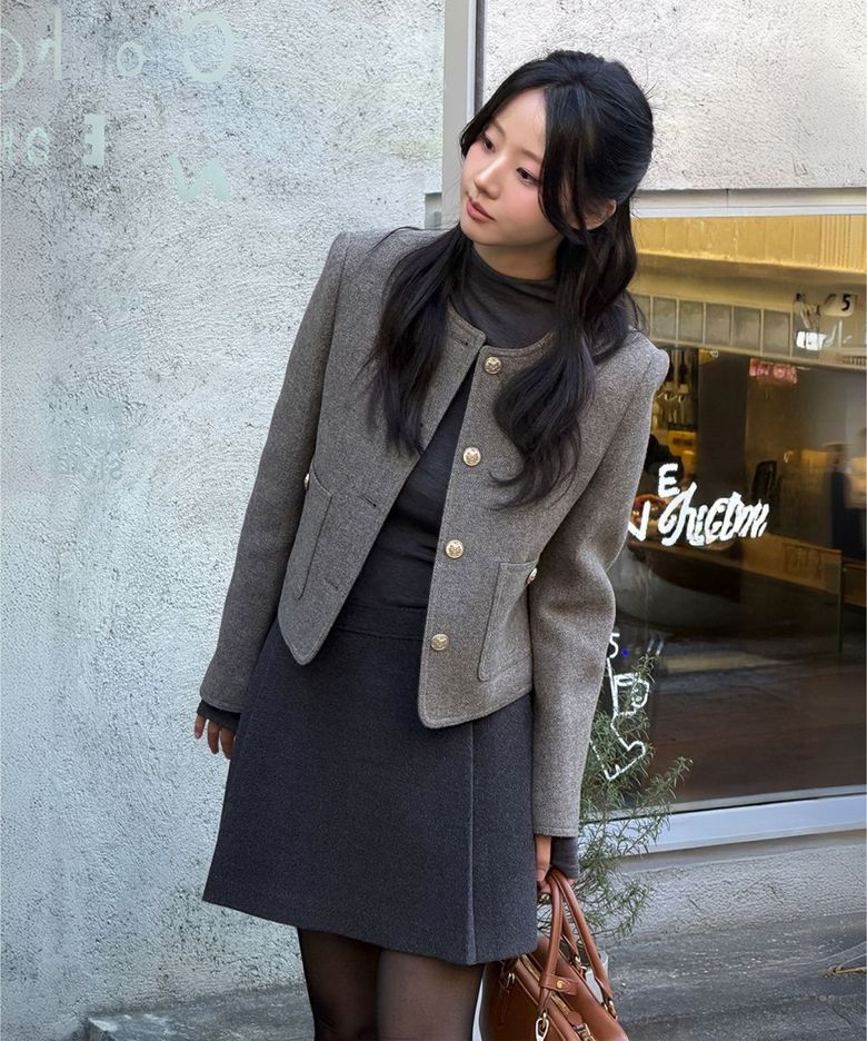 베이비 알파카 트위드 자켓 / BABY ALPACA TWEED JACKET_2colors