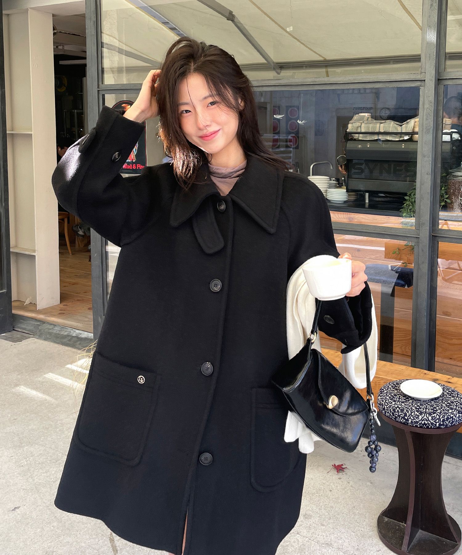 MUSINSA ヘイリーウールブックルハーフコート MUSINSA ヘイリーウールブックルハーフコート