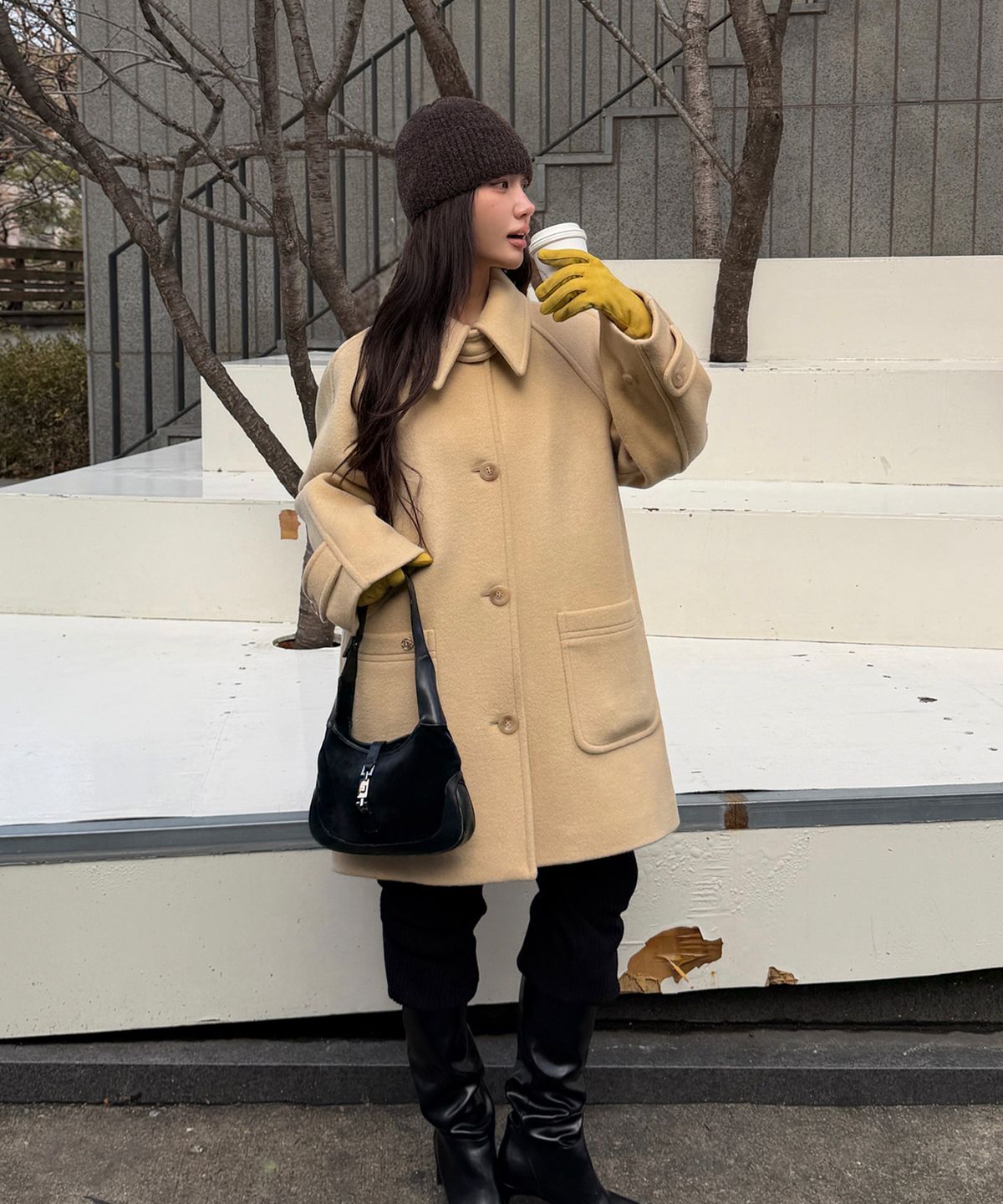 룩캐스트(LOOKAST) 마리 하프 울 코트 / MARY HALF WOOL COAT_3colors