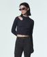 CUT OUT DETAIL KNIT TOP [NAVY]