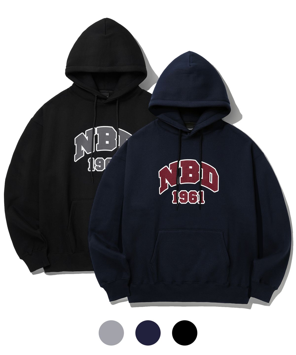 네이키드블러드(NAKEDBLOOD) [2PACK] NBD 클래식 로고 후드 - 3 COLOR