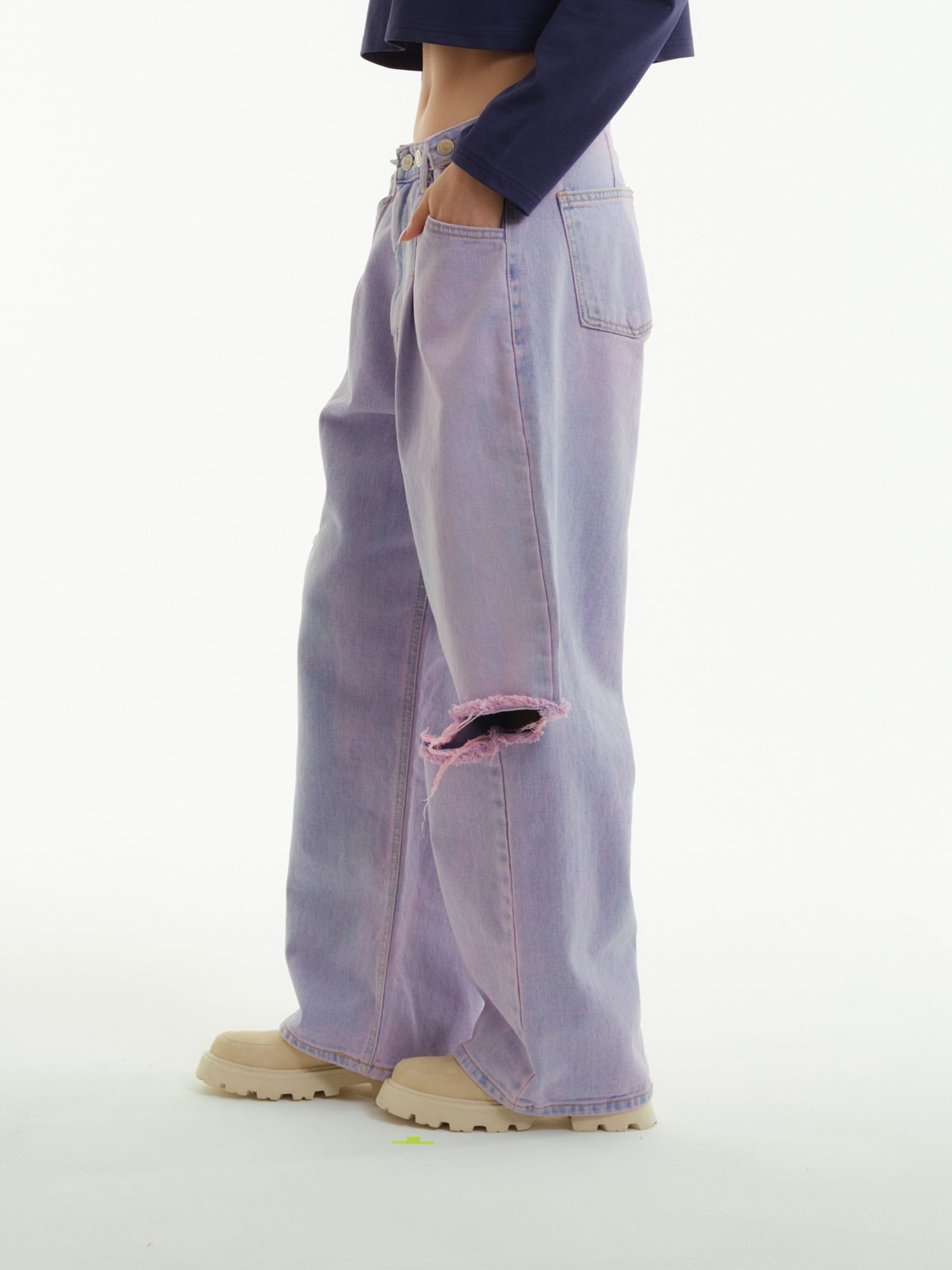 ◆UNKNOWN PLANET◆ Custom one-tuck wide denim pants vintage MUSINSA | UNKNOWN PLANET Custom One-Tuck Damage Wide Denim