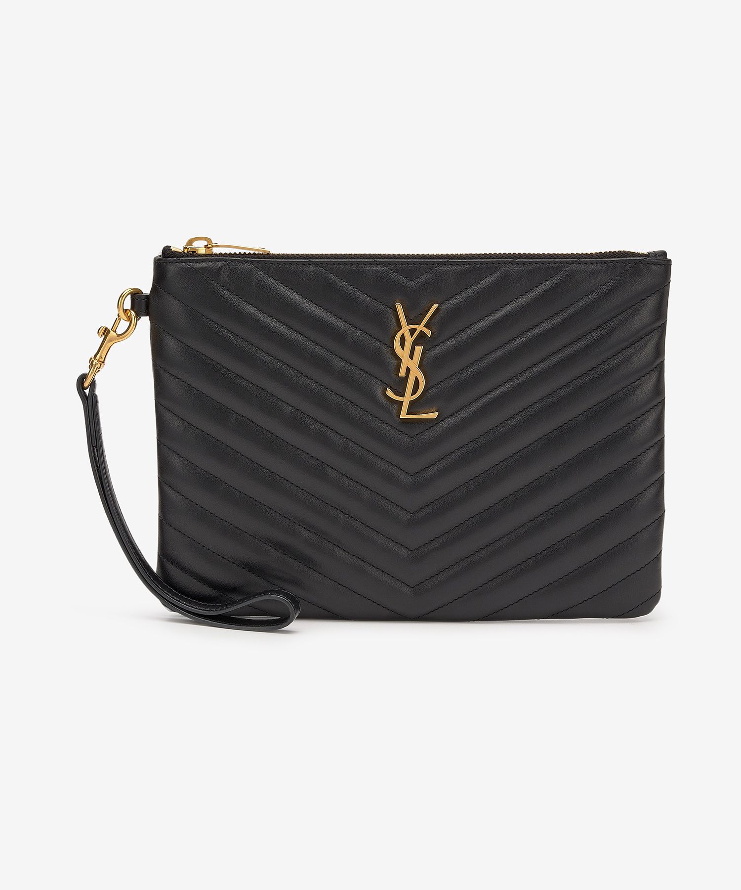 MUSINSA公式 | SAINT LAURENT マトラッセモノグラムポーチ - ブラック 