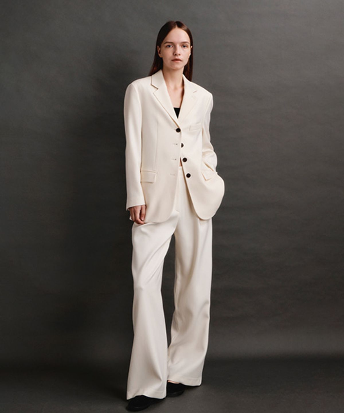아바몰리(AVA MOLLI) SEMI WIDE TROUSERS PT(IVORY)