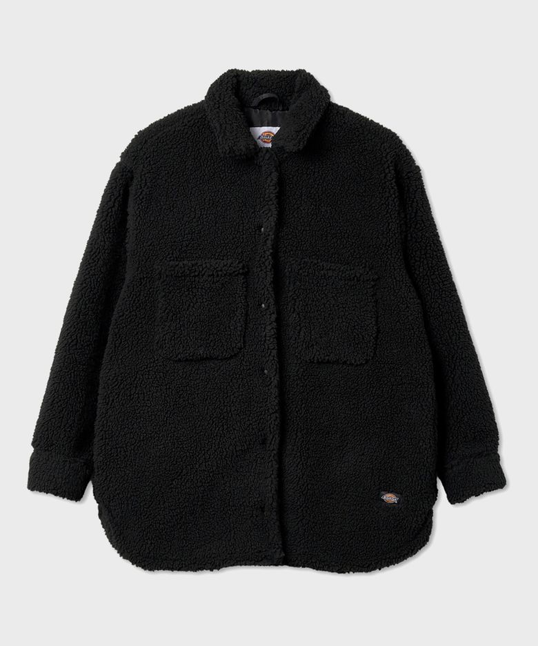 하이 파일 릴렉스드 헤비 재킷 Black