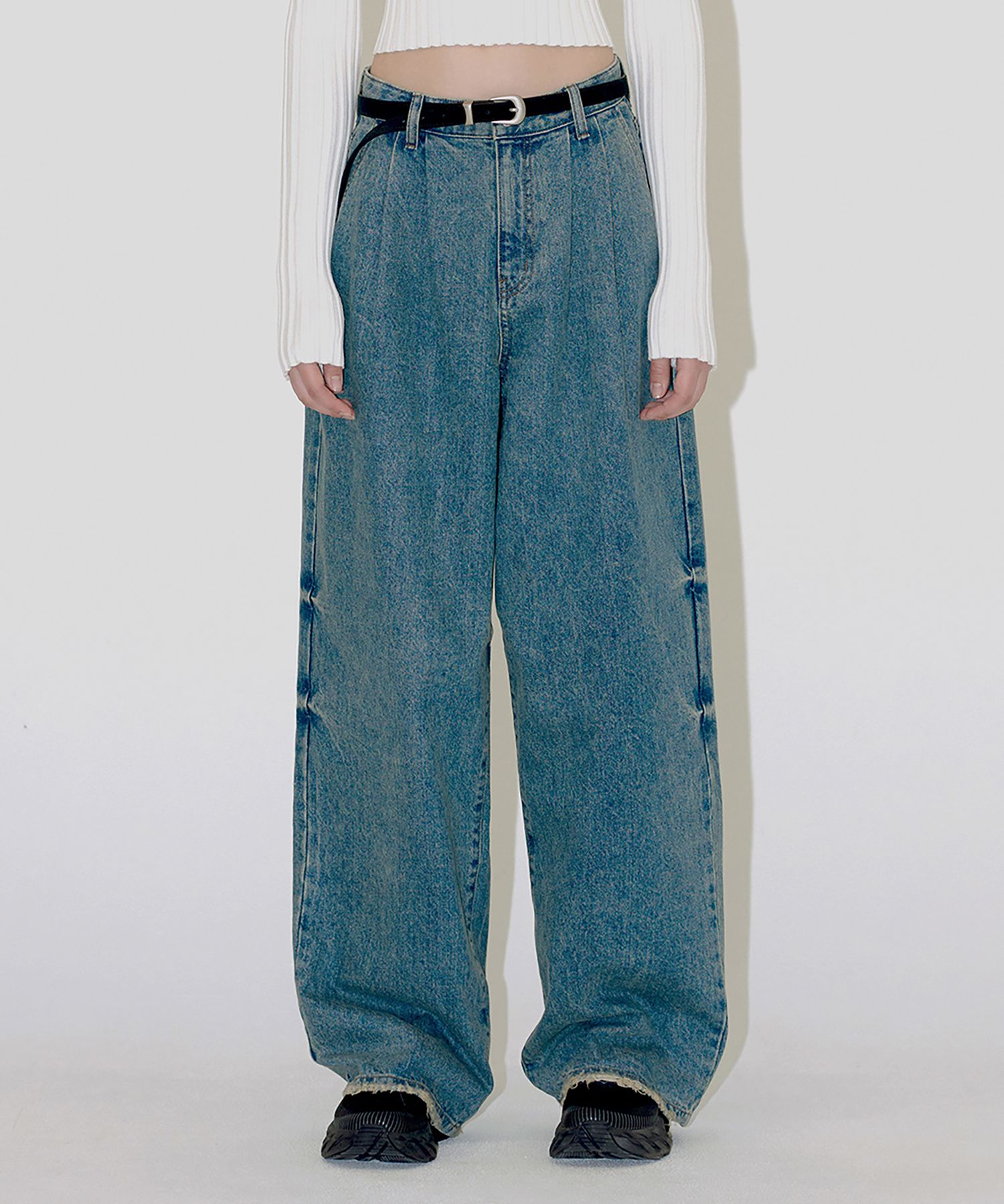 【DIAGONAL】RELAXED WIDE DENIM PANTS☆25SS☆パンツ MUSINSA | DIAGONAL RELAX WIDE DENIM PANTS (blue)