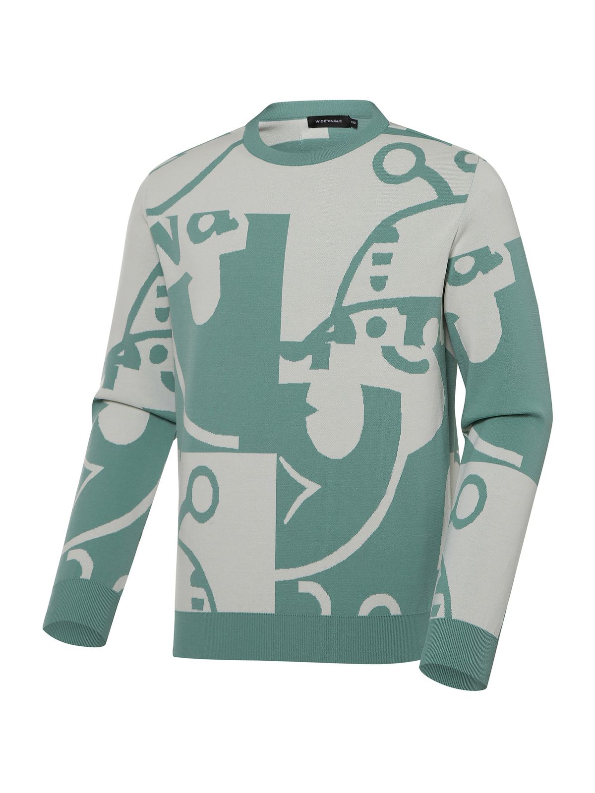 와이드앵글(WIDEANGLE) WG 피카소 라운드 스웨터 M_K/GREEN(KHAKI GREEN)