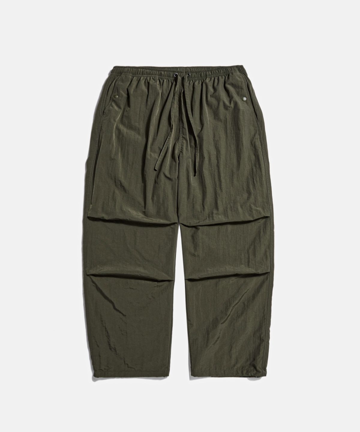 에스피오나지(ESPIONAGE) Nylon Warm Up Pants Dark Olive