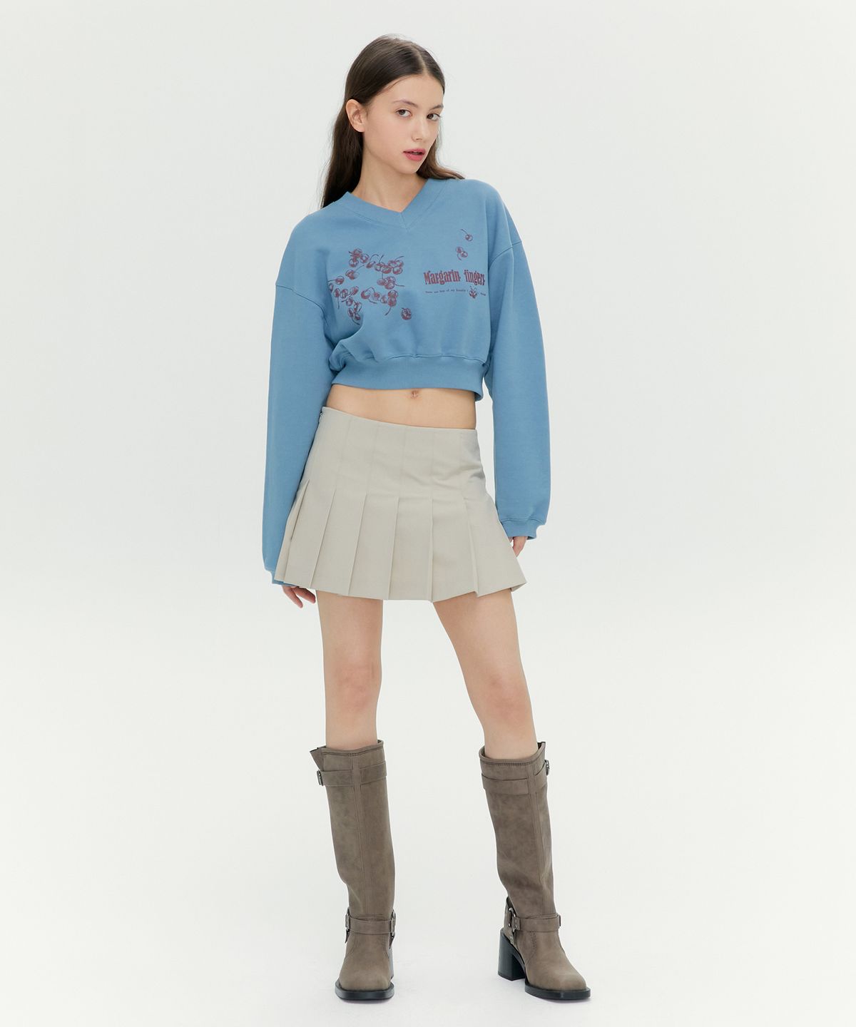 마가린핑거스(MARGARIN FINGERS) LOW - RISE PLEATS SKORTS (BEIGE)