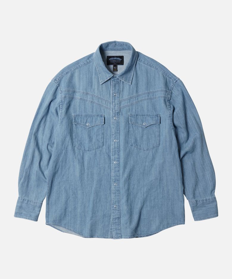 WESTERN DENIM SHIRT _ LIGHT BLUE