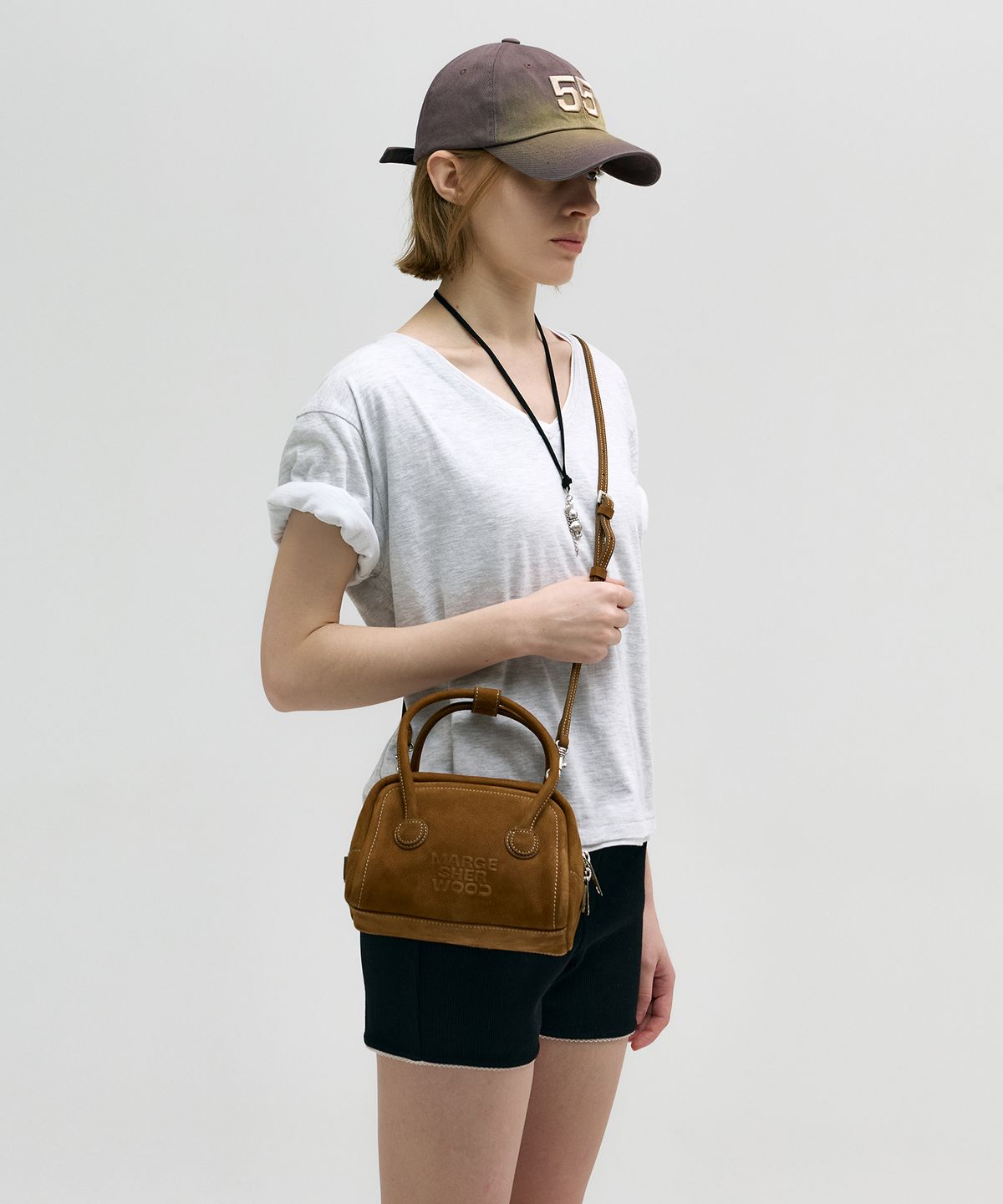 마지셔우드(MARGESHERWOOD) SOFT TOTE MINI_chestnut nubuck