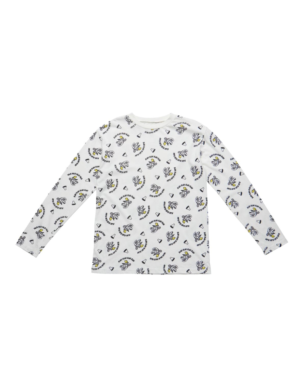블라블라키아(BLABLAKIA) BLAH LOGO LONG SLEEVE T-SHIRT (WHITE)
