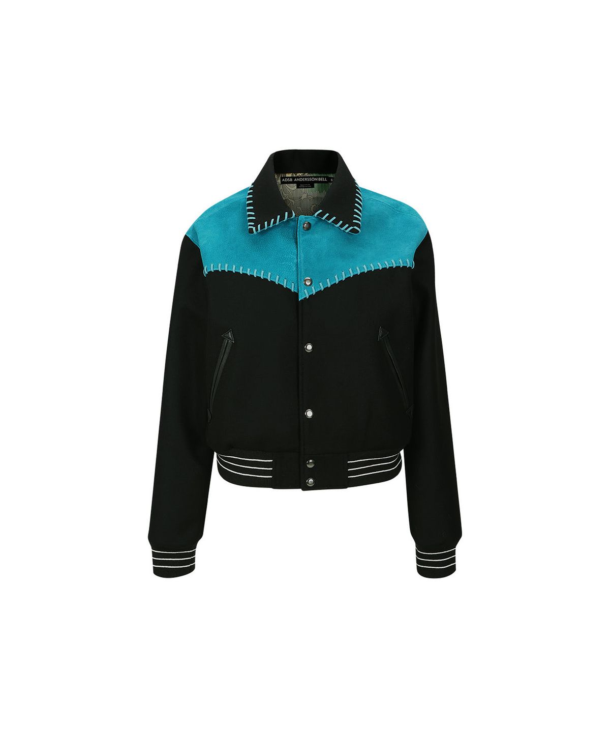 앤더슨벨(ADSB ANDERSSON BELL) 뉴 마르고 웨스턴 바시티 자켓 awa550w(TEAL BLUE)
