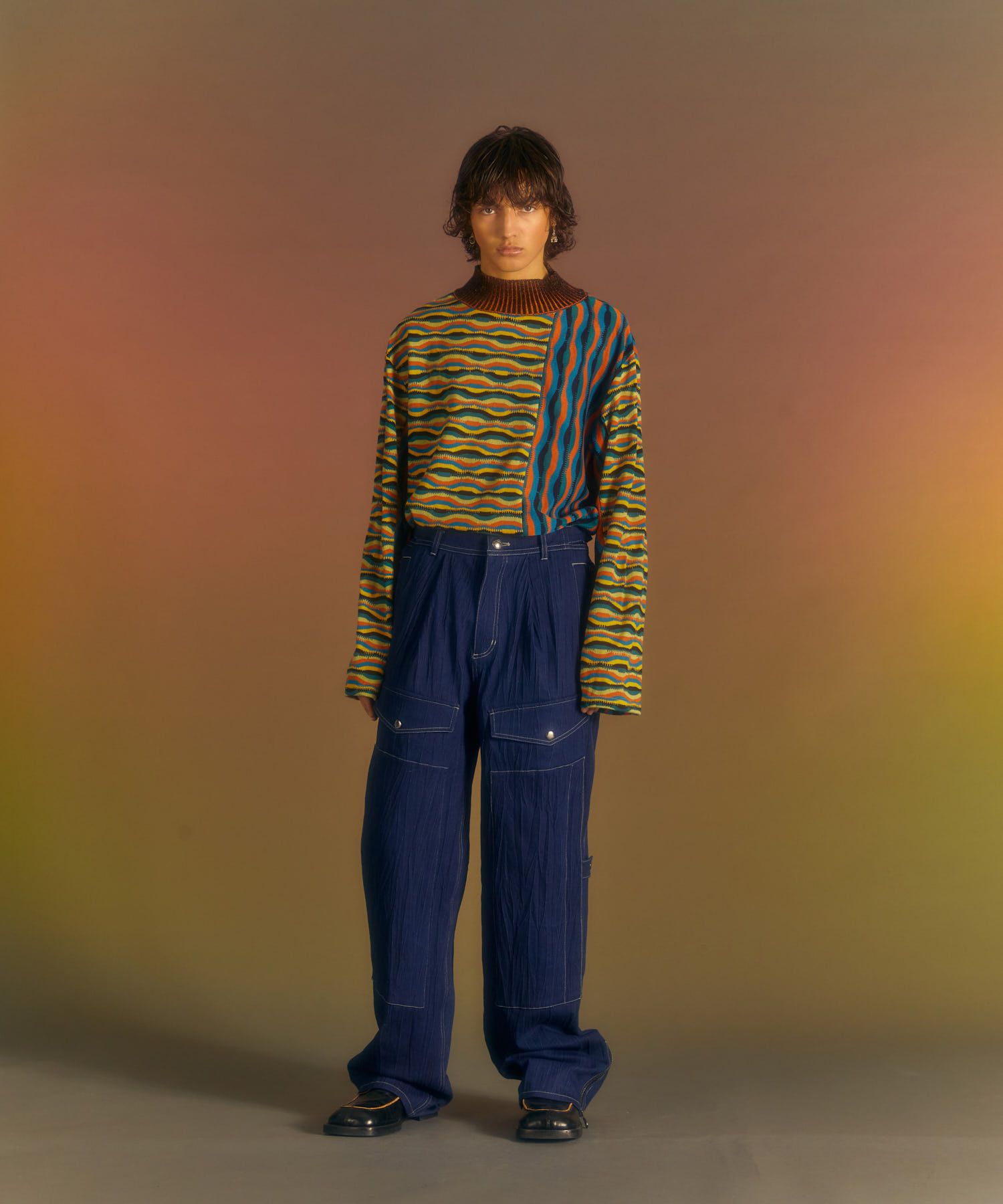 MUSINSA公式 | ANDERSSON BELL ポルンデニムカーゴパンツ apa672m(BLUE)