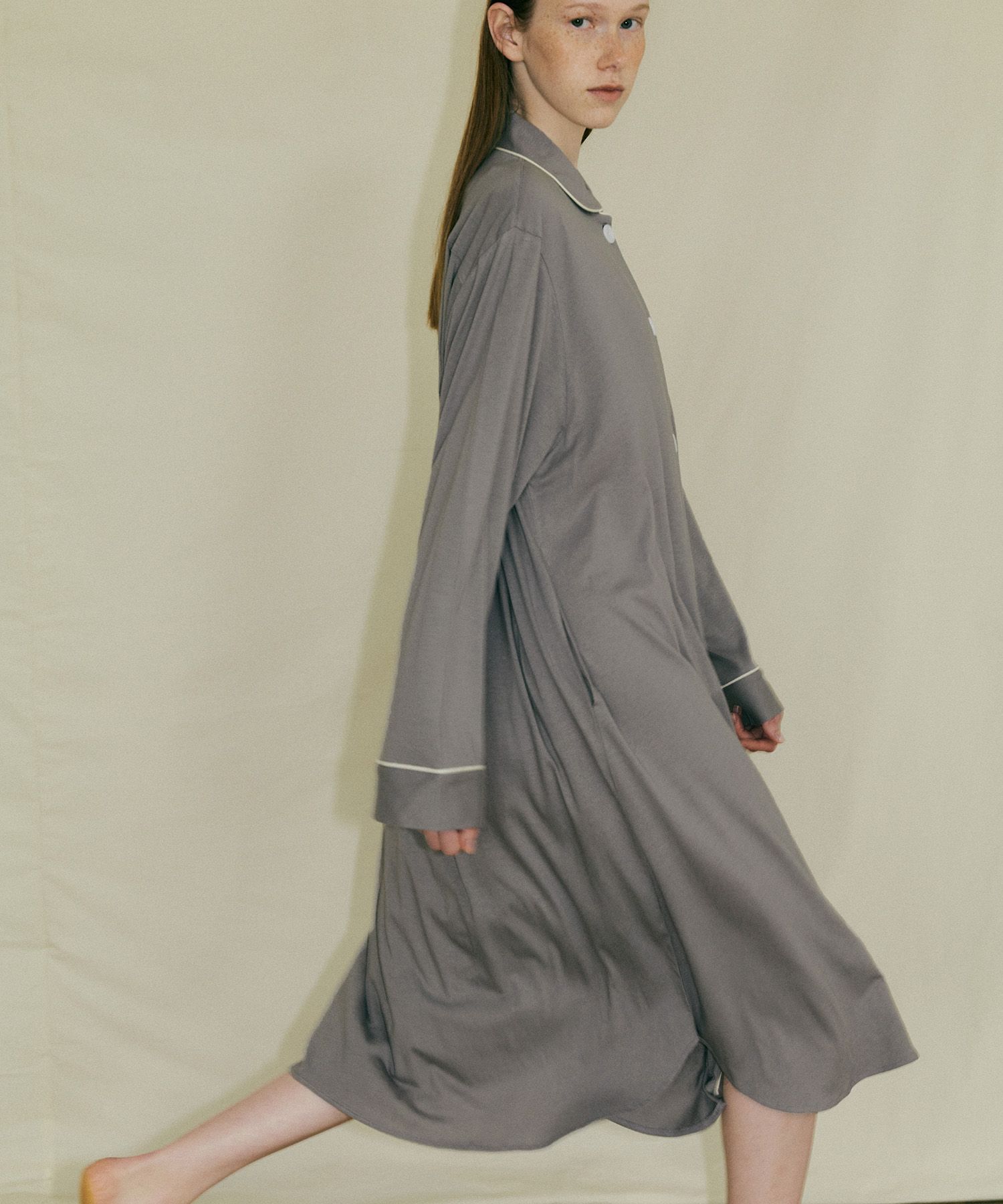 ◆JO'S LOUNGE◆ Modal w Essential Mint Gray Lounge Shirt Ess MUSINSA | JO'S LOUNGE [Modal] (w) Essential Lounge Shirt - Gray