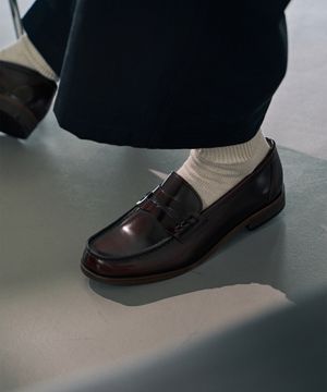 남성용 소가죽 프리미엄 페니로퍼 HS-920_D.BROWN