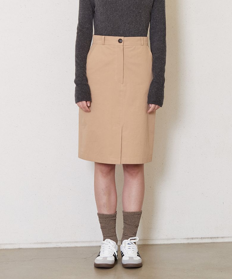 카치온 코튼 스커트_샌드