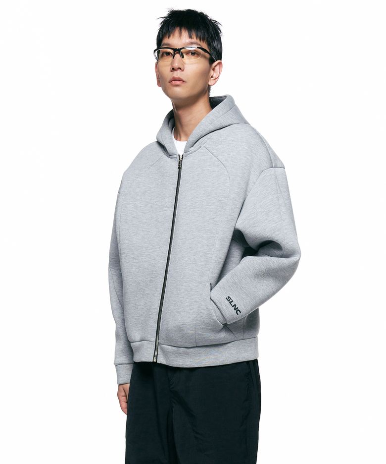 백로고 스쿠바 후드 집업 MELANGE GREY