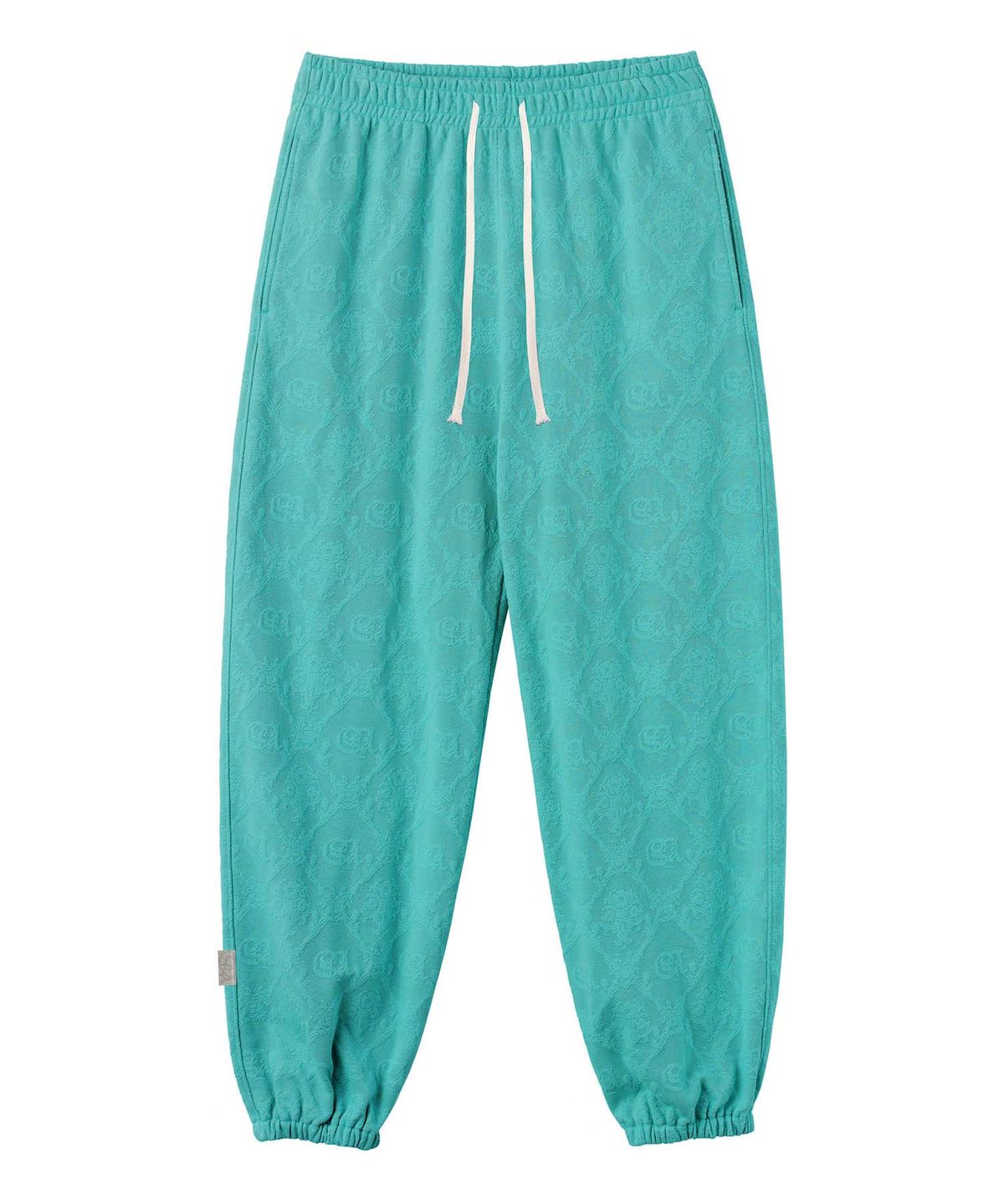 스컬프터(SCULPTOR) Jacquard Flower Jogger Pants Turquoise