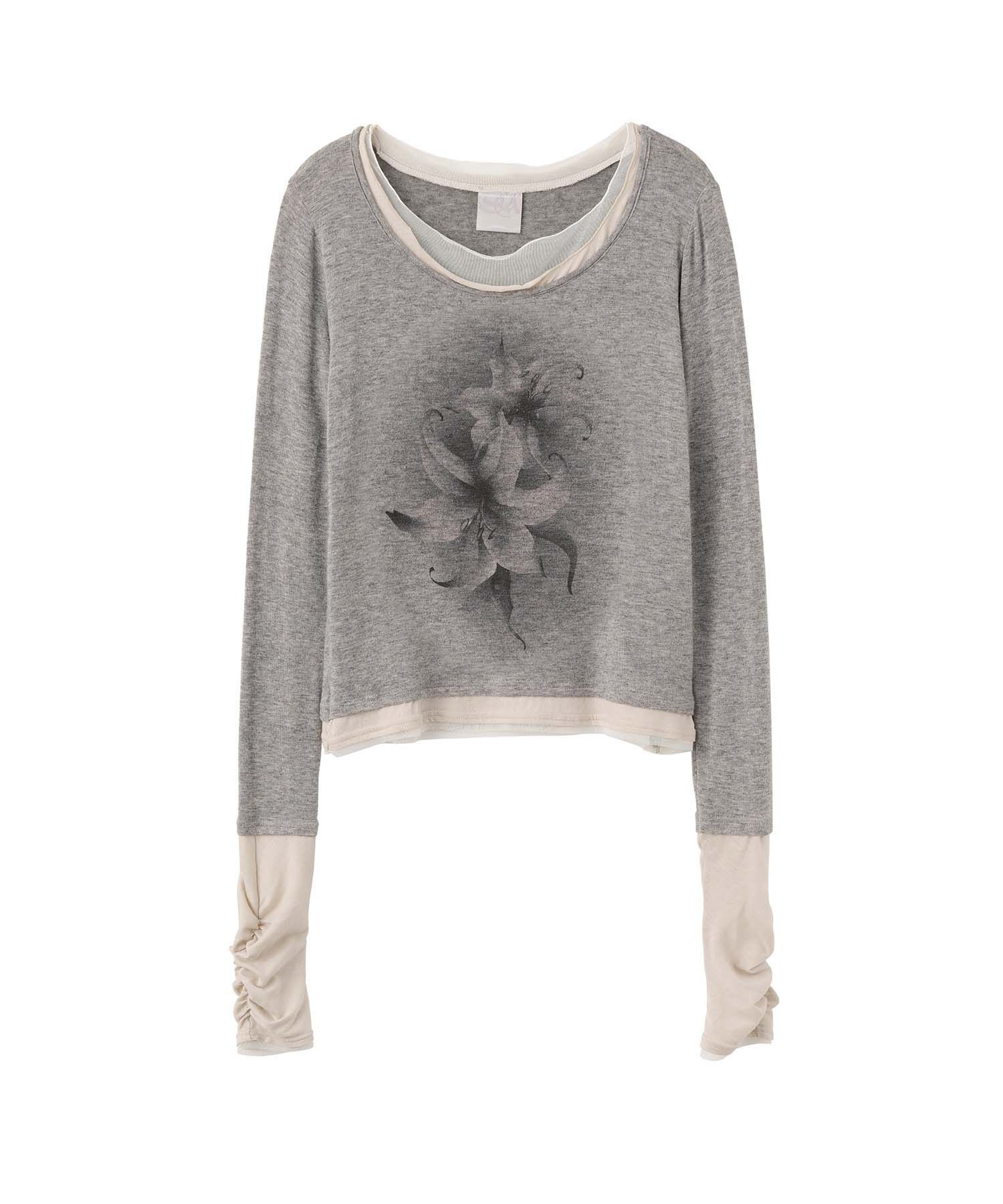 MUSINSA | SCULPTOR Triple Layered L/S Tee Melange Gray