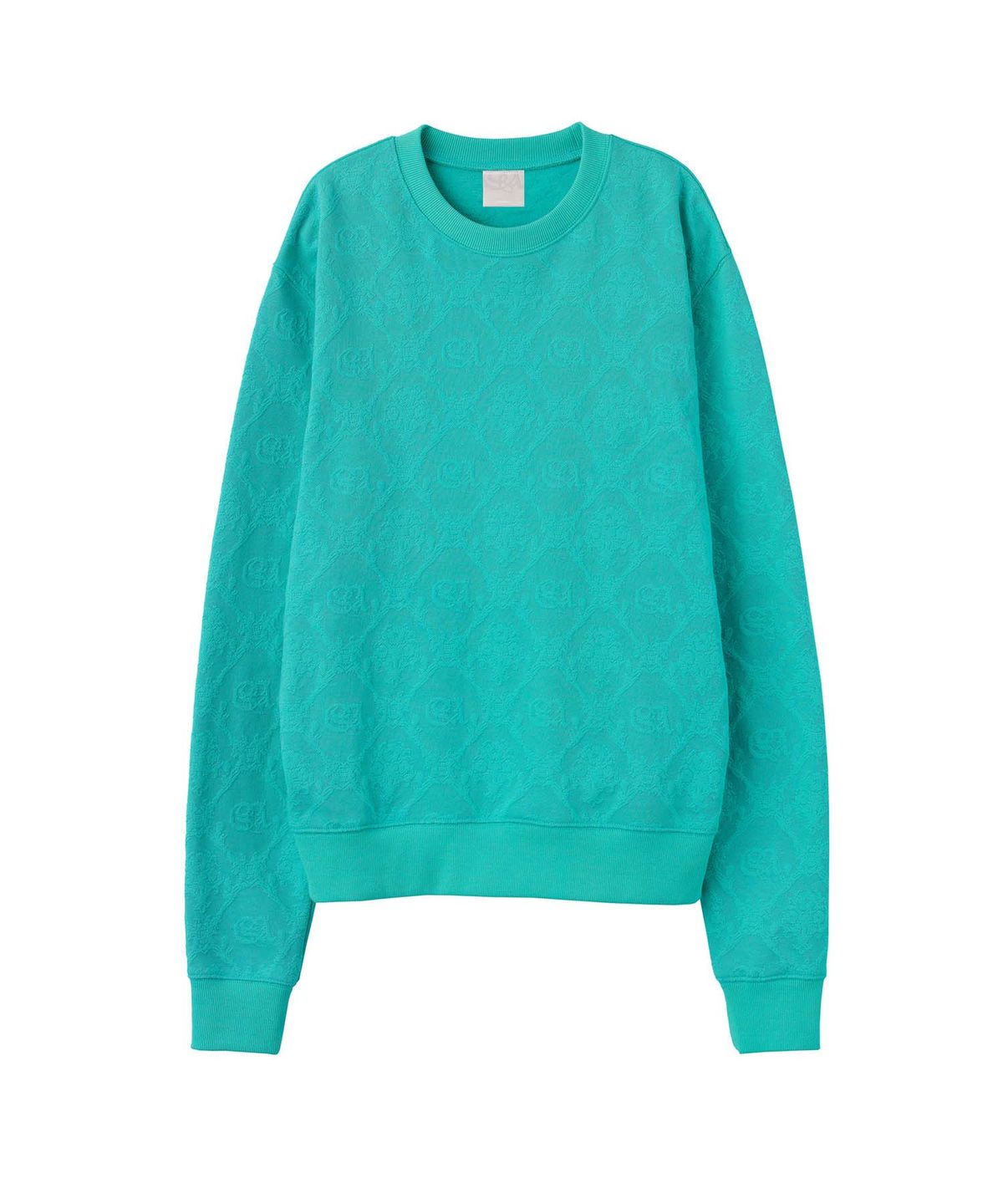 스컬프터(SCULPTOR) Jacquard Flower Sweatshirt Turquoise