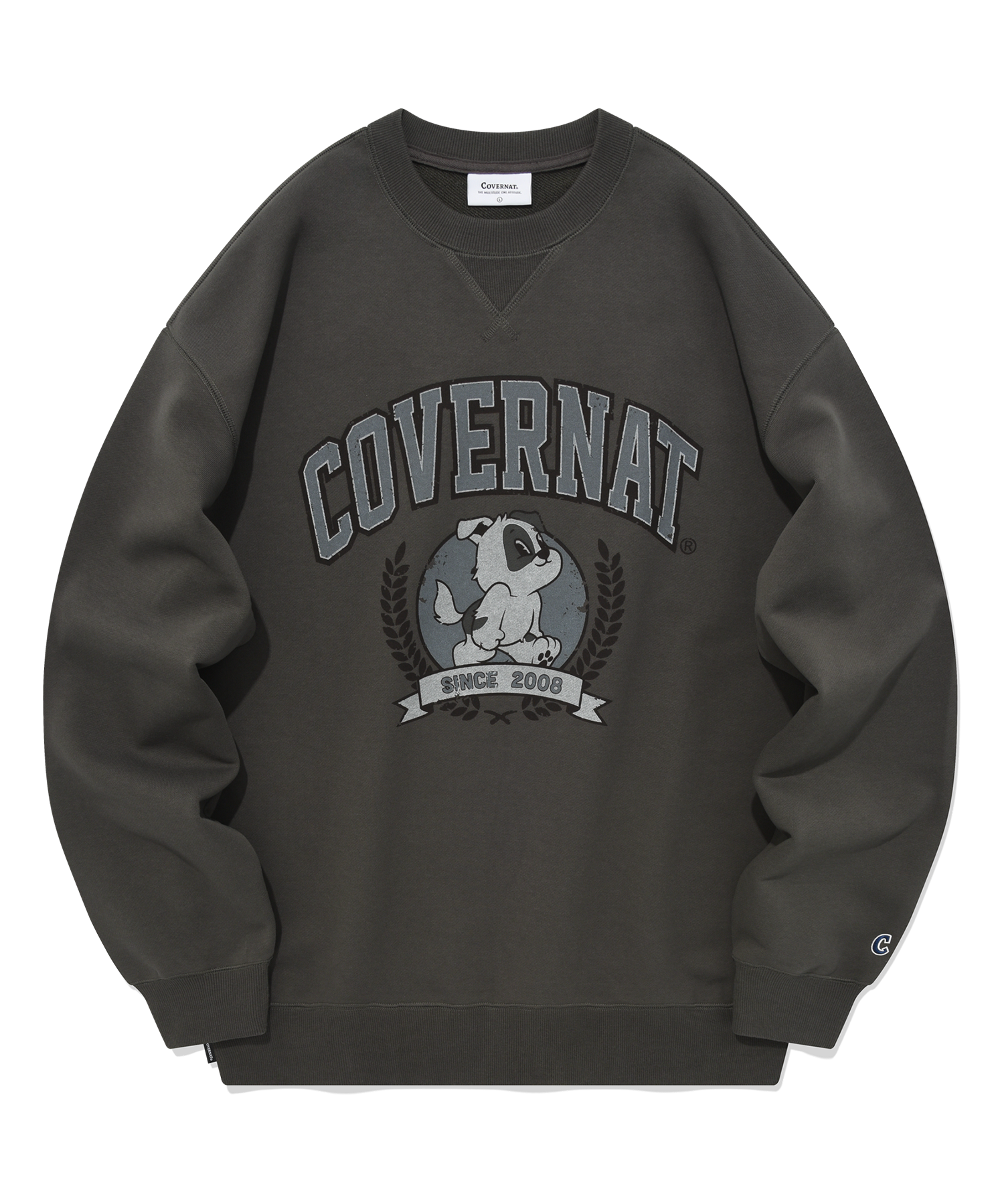 MUSINSA公式 | COVERNAT Border Collie Laurel Sweatshirt Charcoal