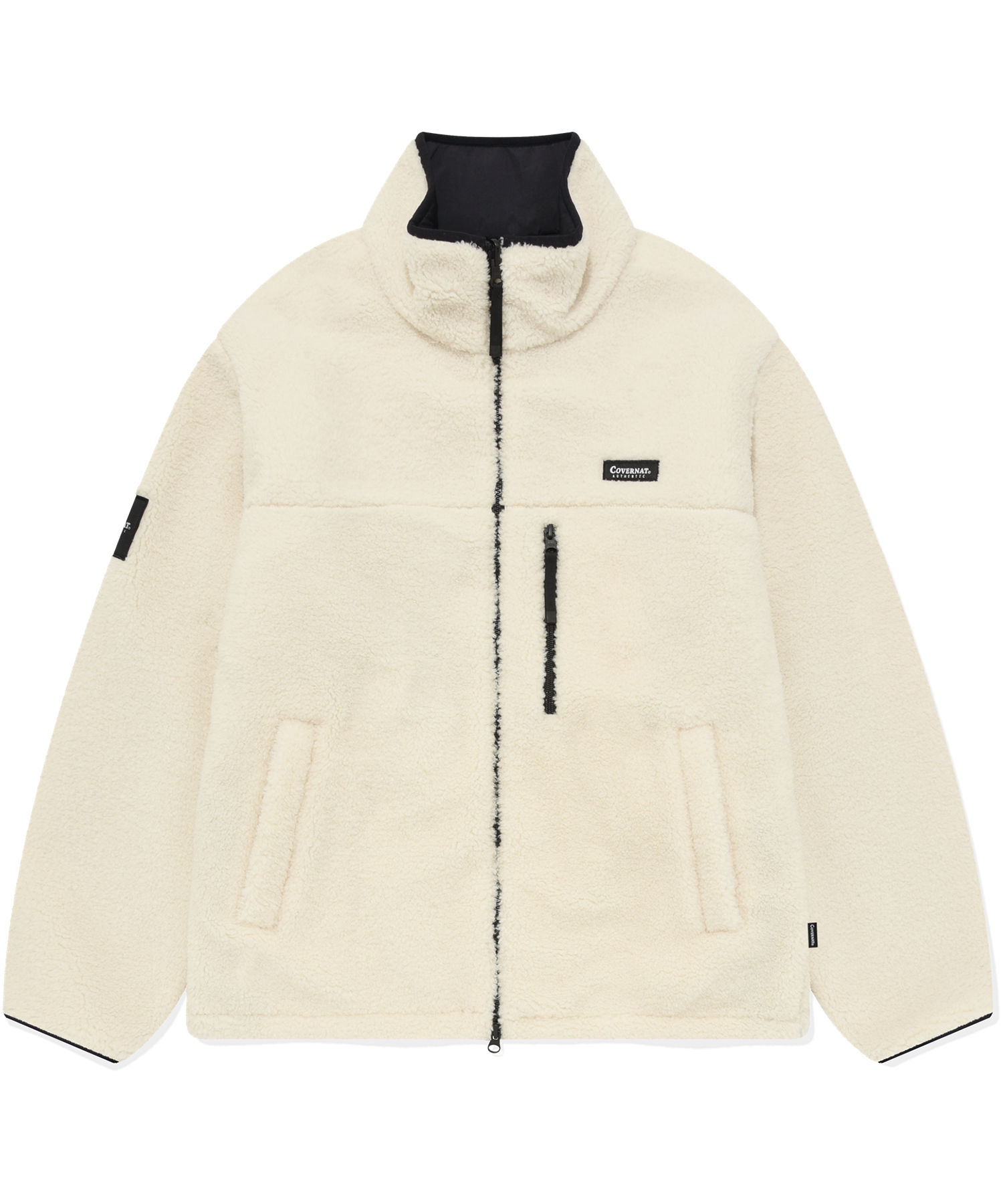 [COVERNAT]★REVERSIBLE COMFY BOA ZIP-UP JACKET MUSINSA | COVERNAT Reversible Comfyboa Zip Up Jacket Ivory