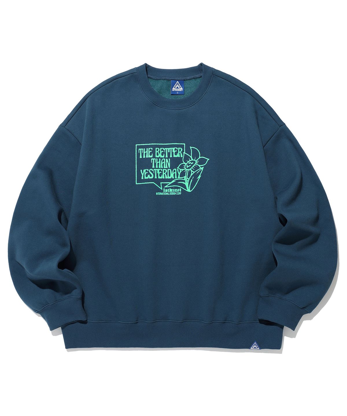 이스트쿤스트(ISTKUNST) FLOWER BTY SWEATSHIRTS_NAVY(IK2DFMM458A)